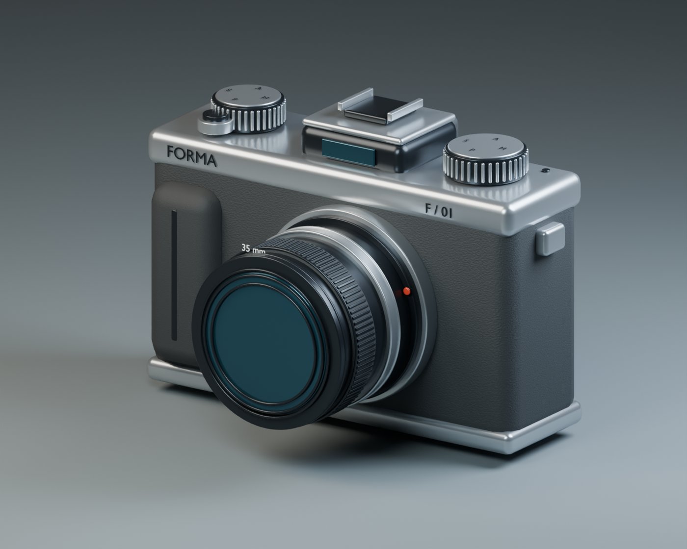 AIとBlenderで設計したコンセプトカメラ FORMA F/01 のレンダリング画像